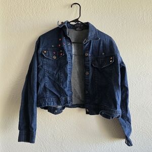 Embellished Blue Denim Jacket